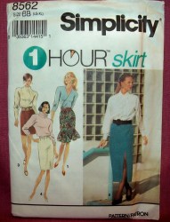 8562 1 HR ELASTC WST MINI-MAX FLOUNCE OR NOT SKIRT PATTERN L-XL